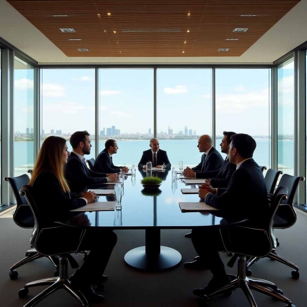 Reunión con clientes internacionales